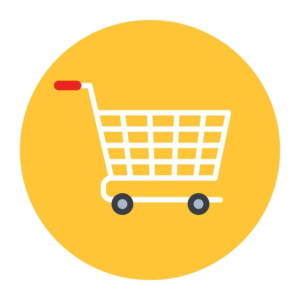 Editable flat rounded design of grocery basket icon vector