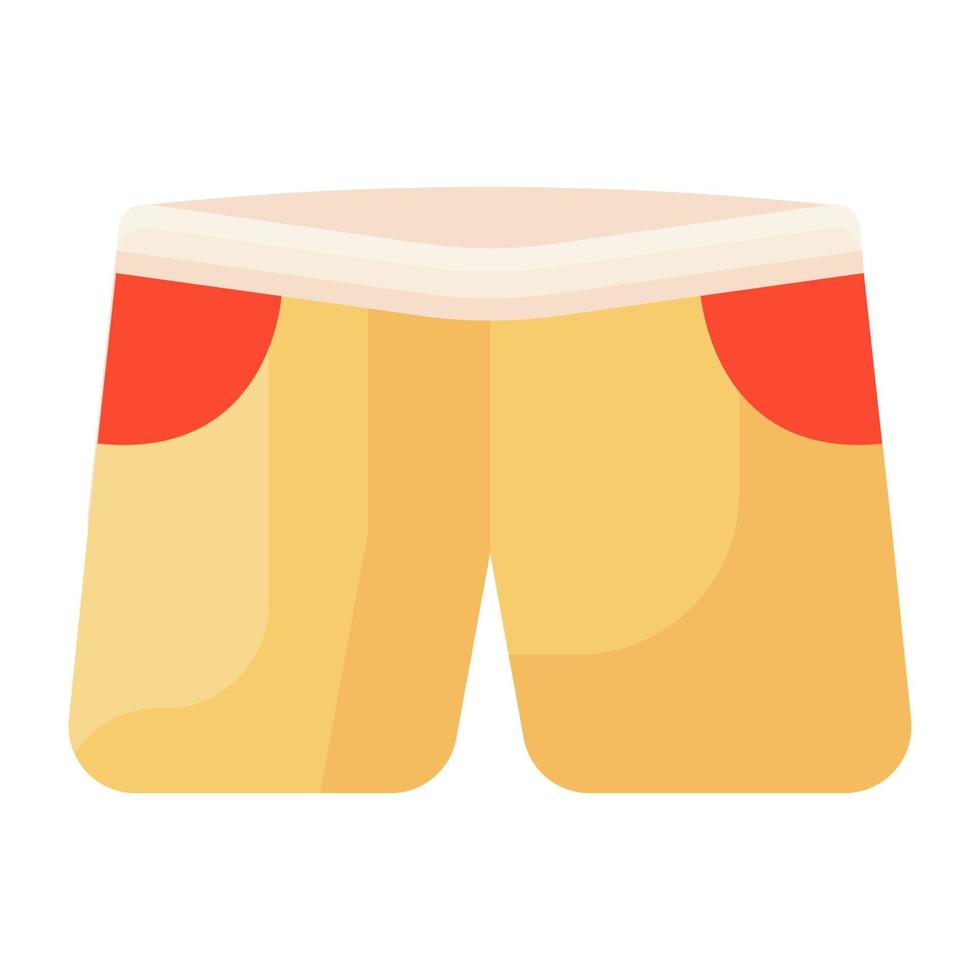 A small under pant garment, boxers flatty icon vector