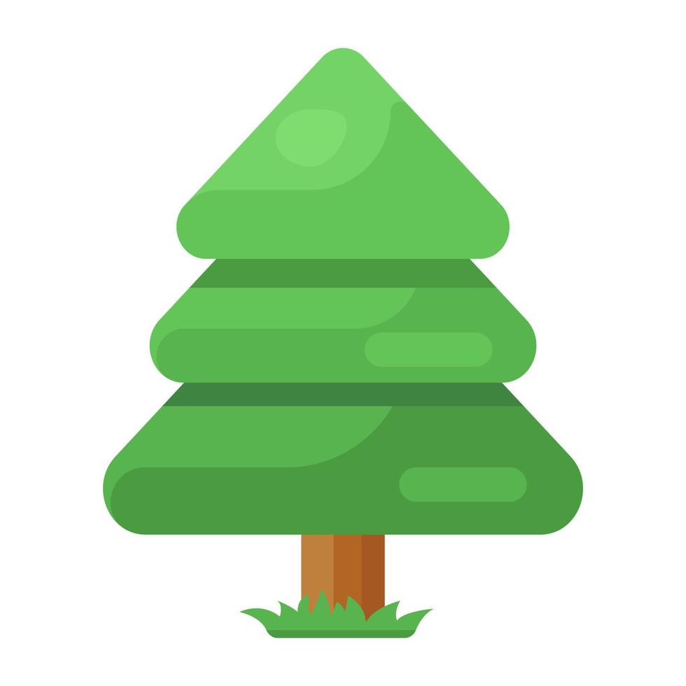 Icon of forest tree, flatty vector