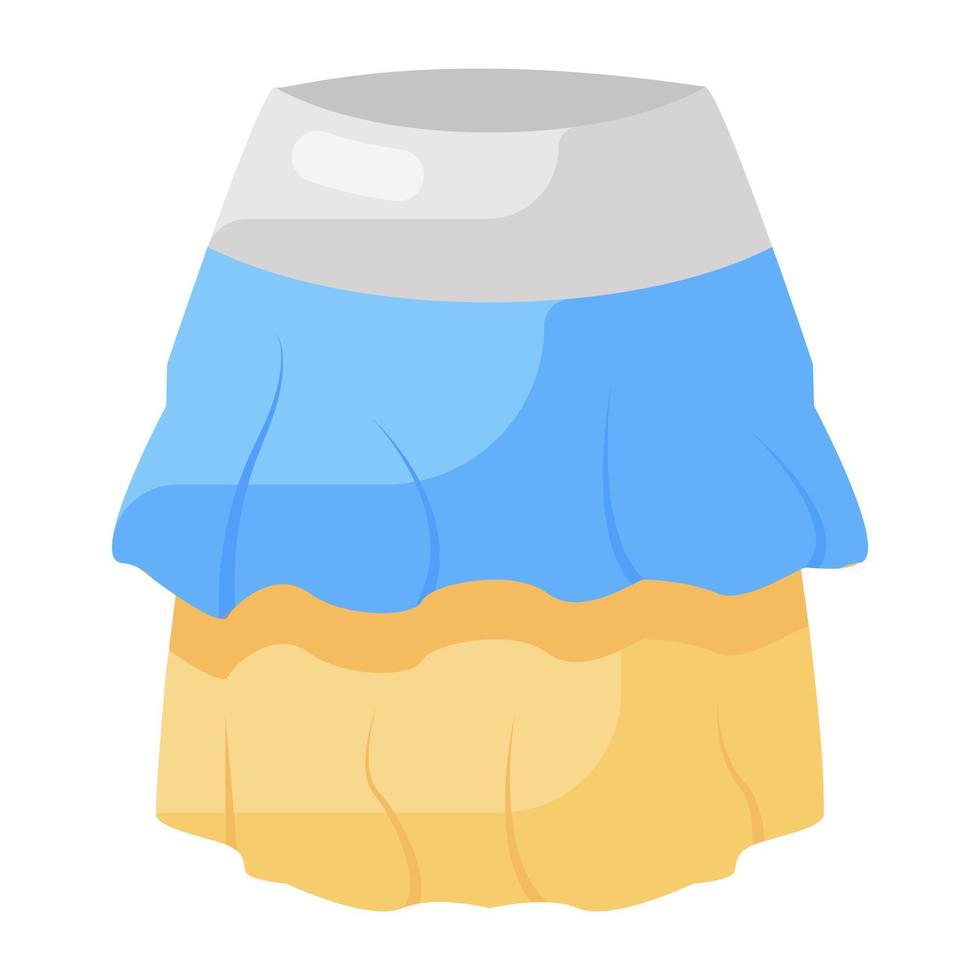 Ladies skirt vector in flat design