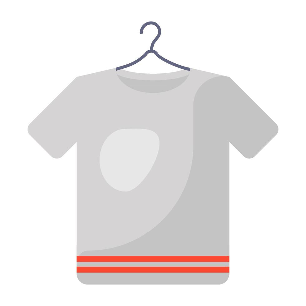 An icon design of t shirt in brush stroke style vector