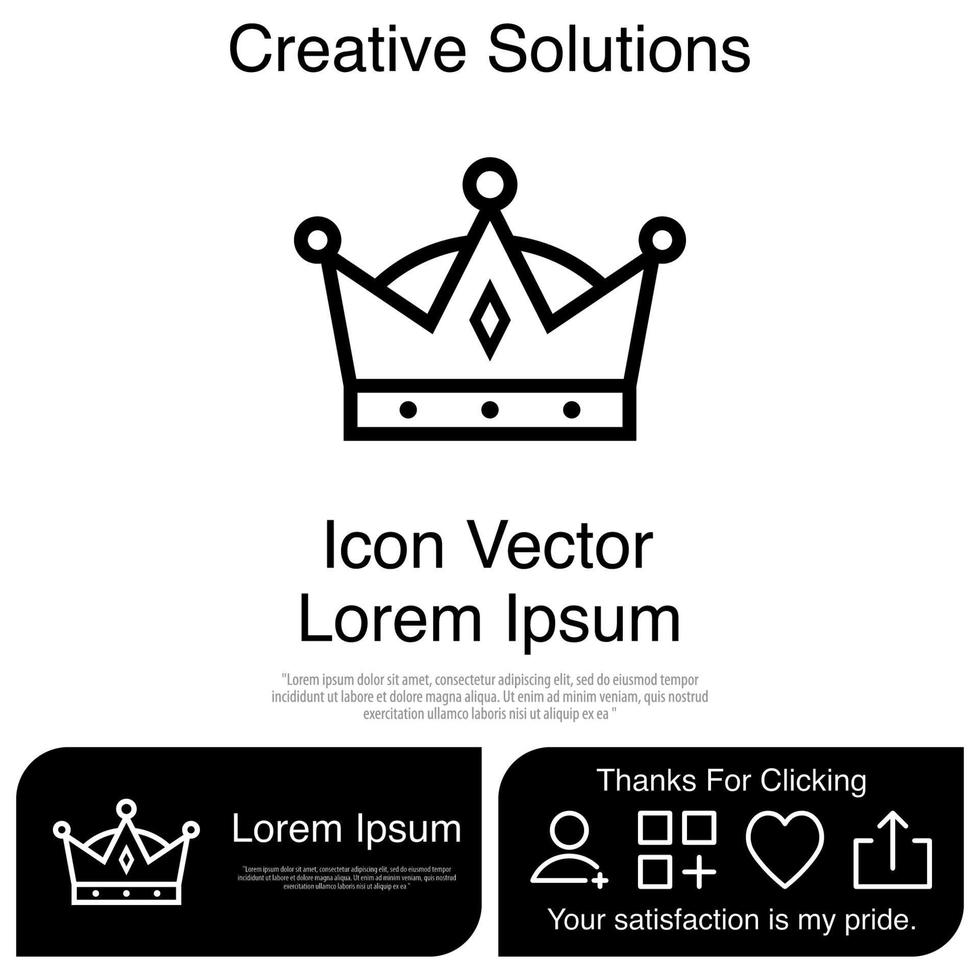 Crown Icon Vector EPS 10