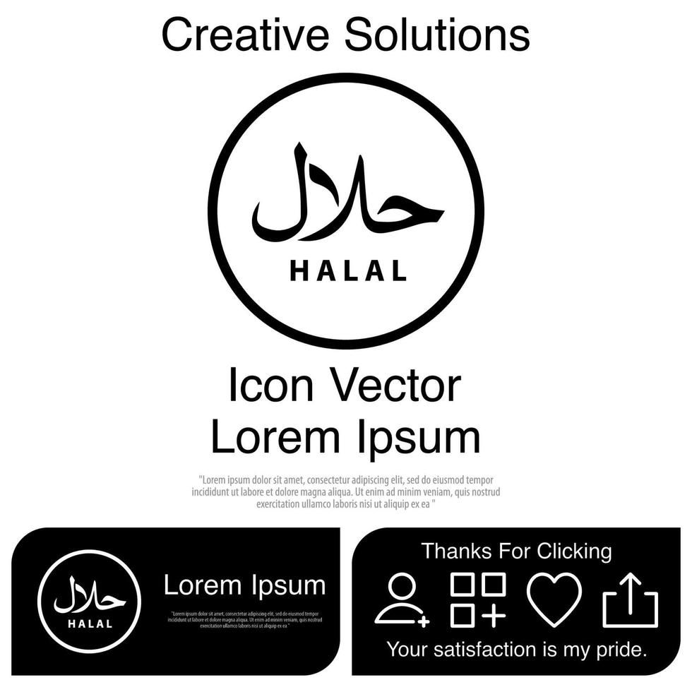 icono halal eps vectoriales 10 vector