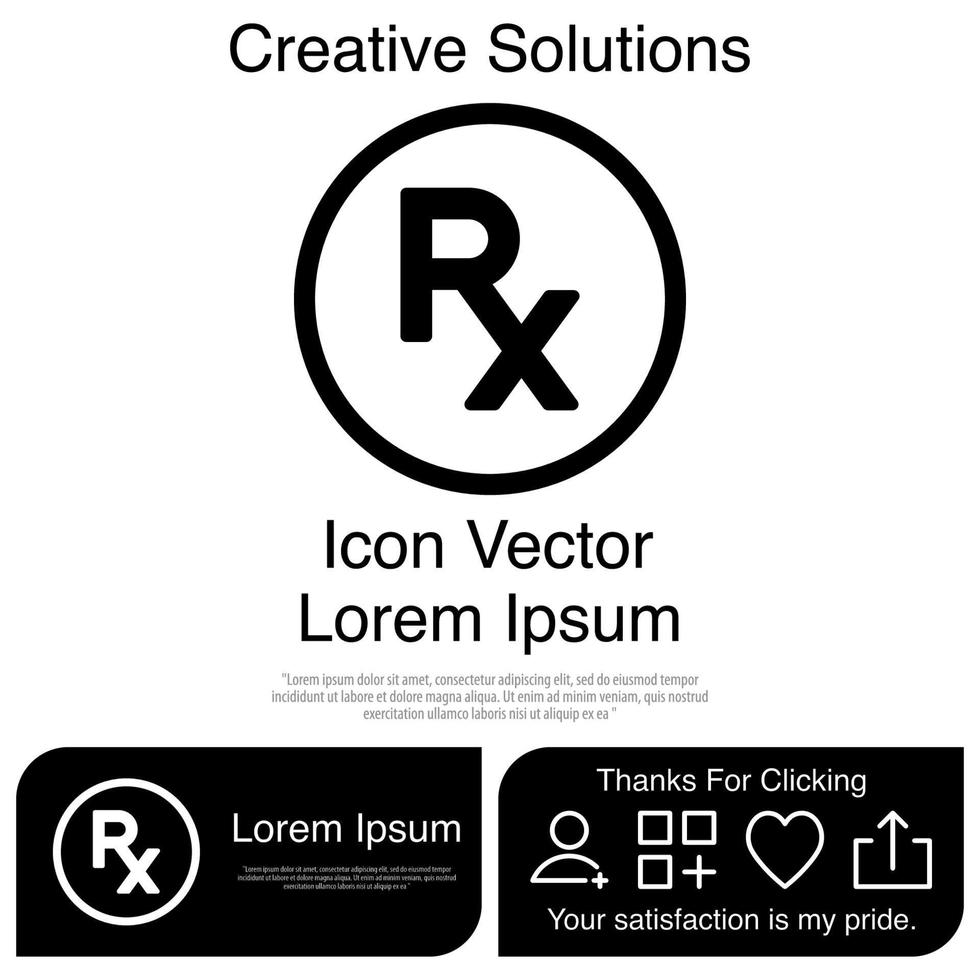 RX sign Icon Vector EPS 10