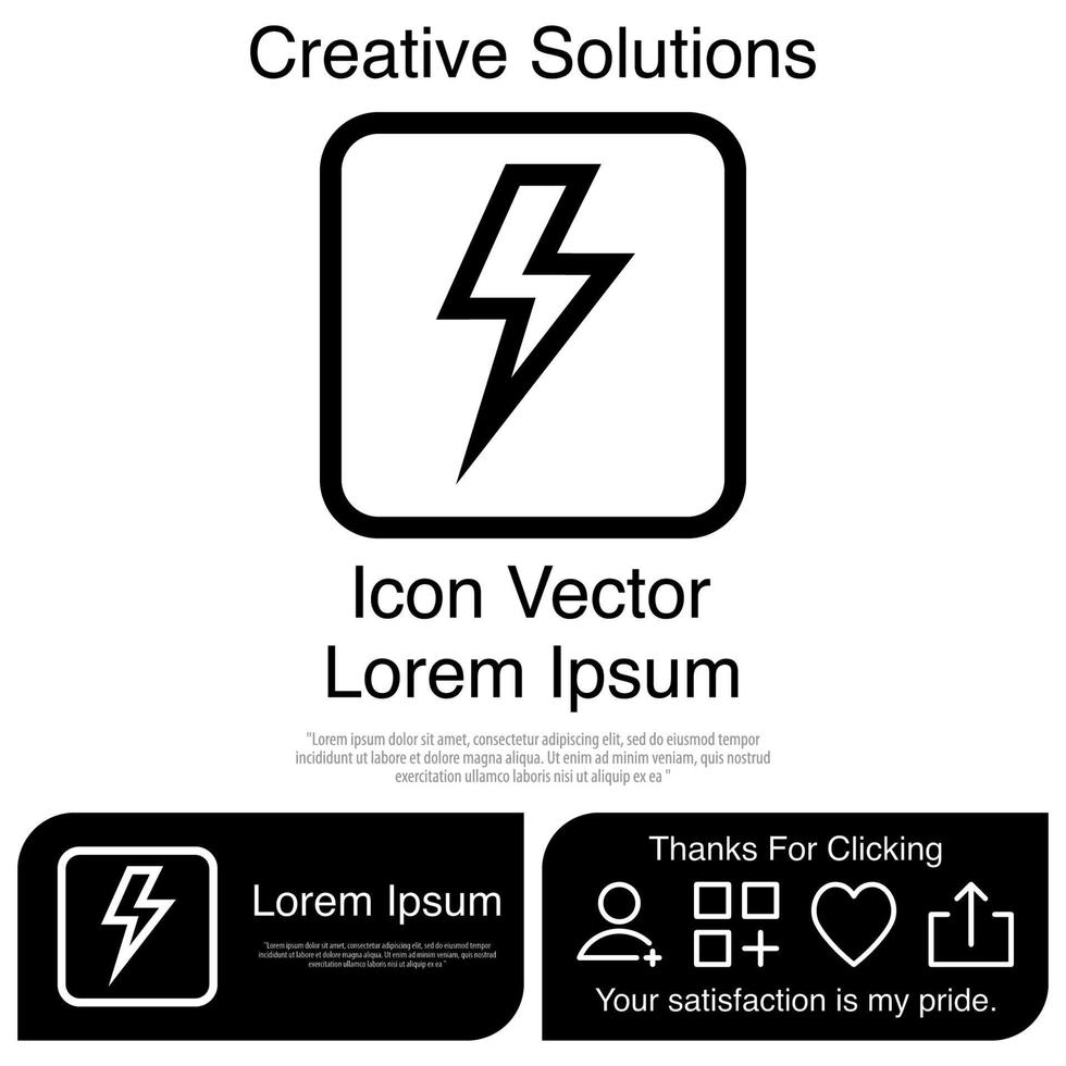 rayo luz marca icono vector eps 10