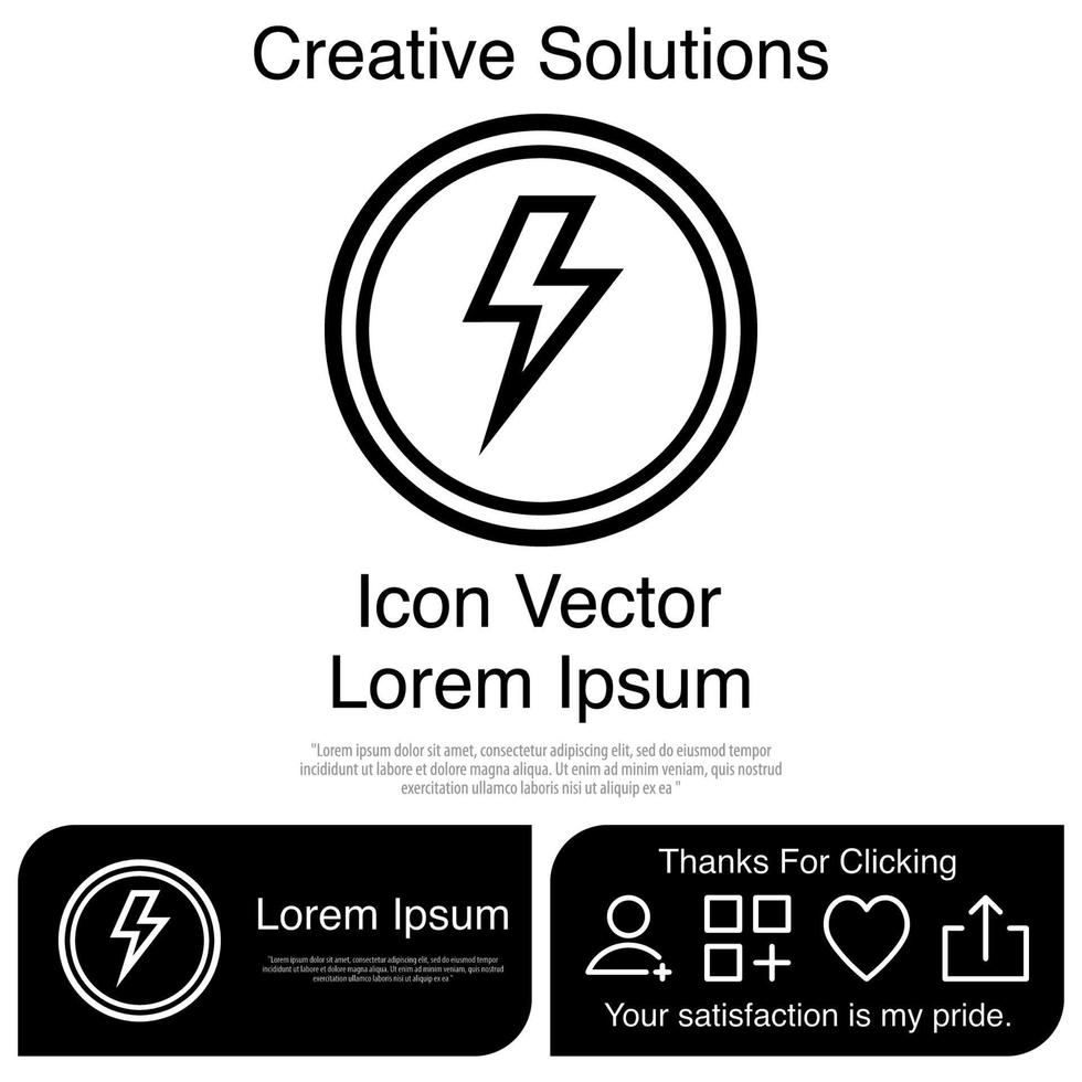 Lightning Light Mark icon Vector EPS 10