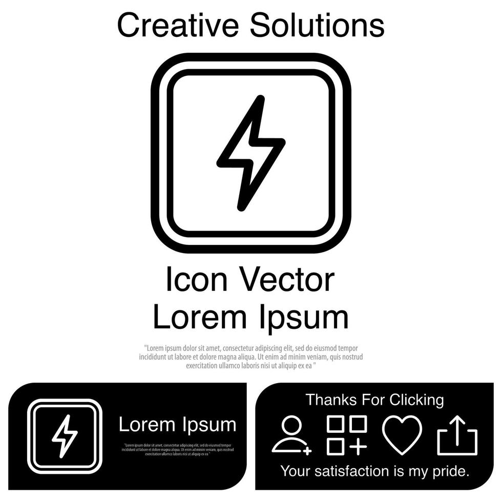 rayo luz marca icono vector eps 10