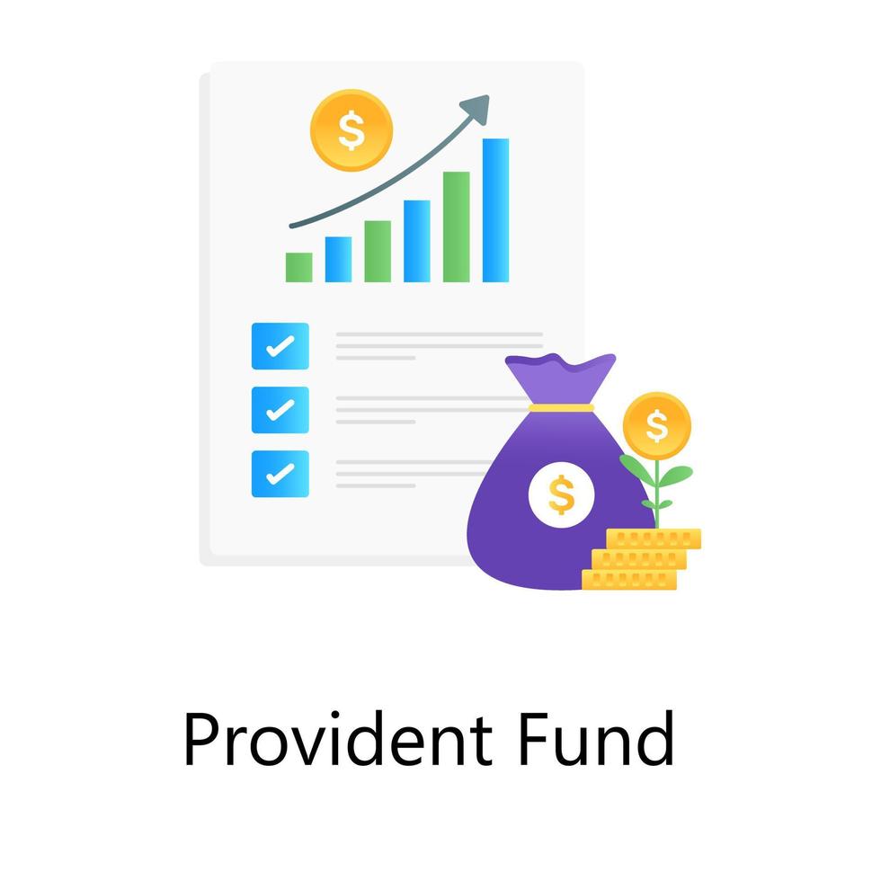 Employees investment during service, gradient vector of provident fund