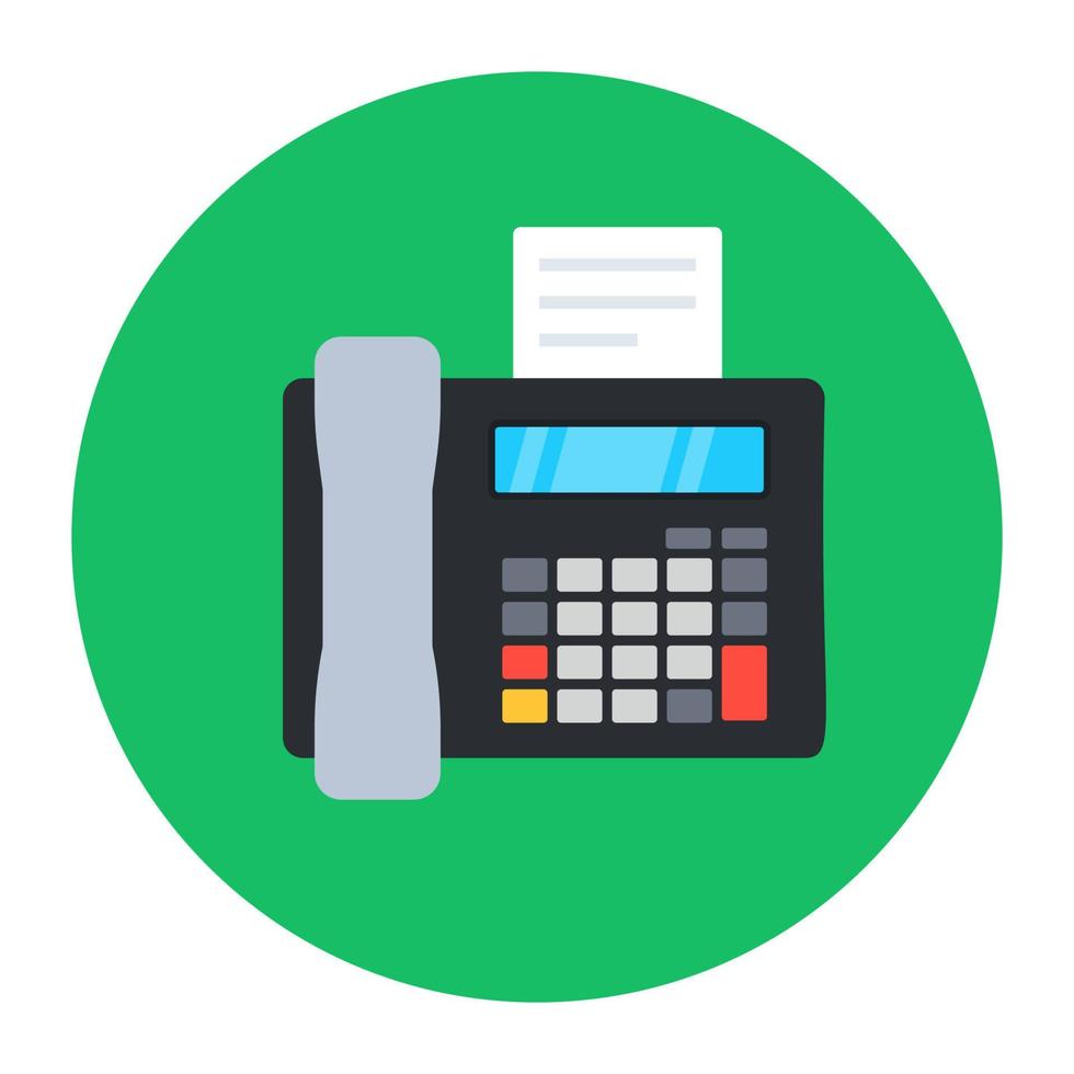 Telephonic Transmission  of scanned printed material device, fax icon design vector