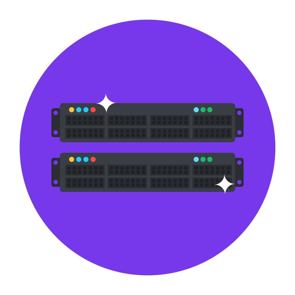 Data storage device, modern flat rounded icon vector