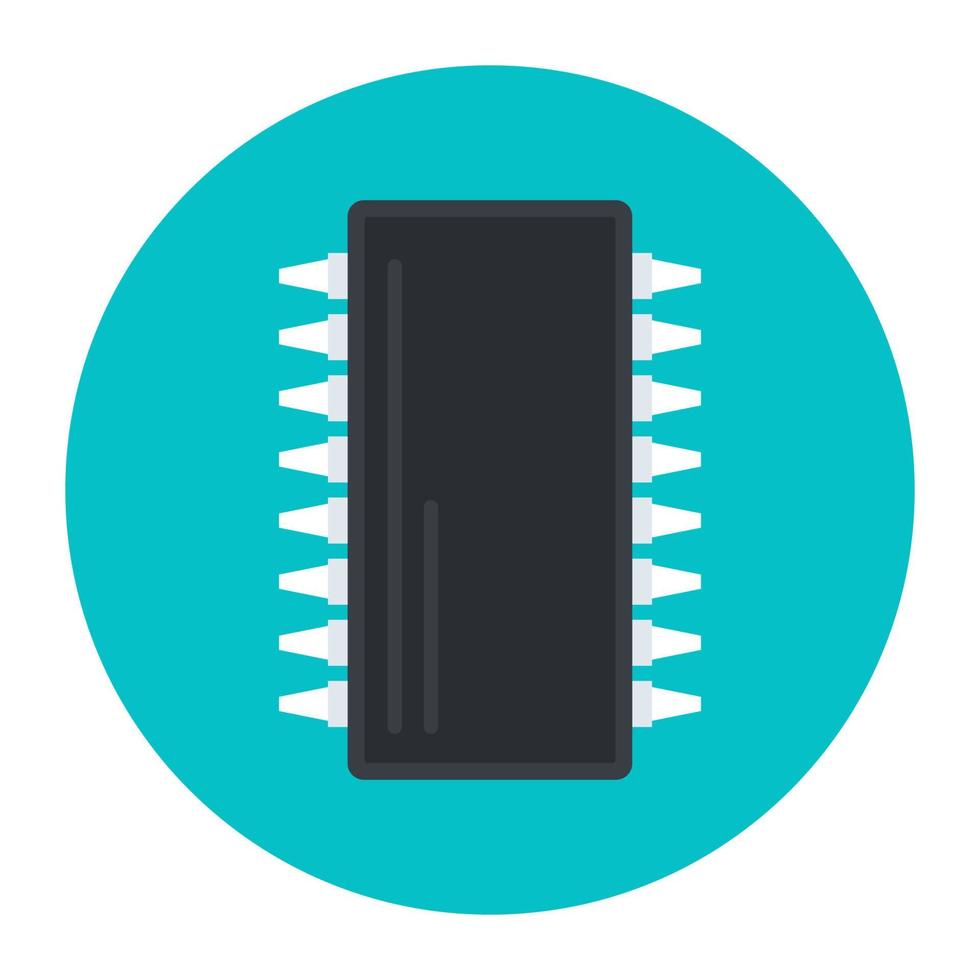 estilo vectorial de moda de una computadora ram, memoria de acceso aleatorio vector