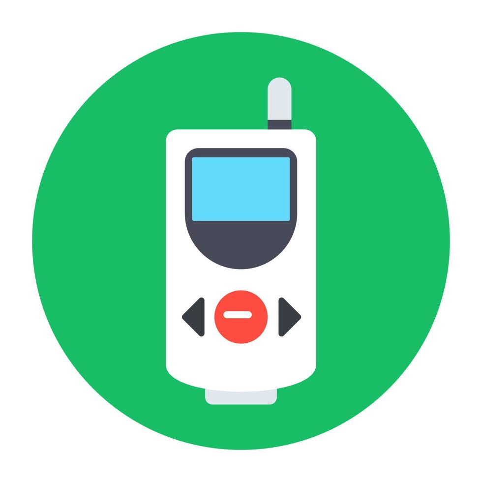 Trendy icon design of portable walkie talkie, flat rounded vector