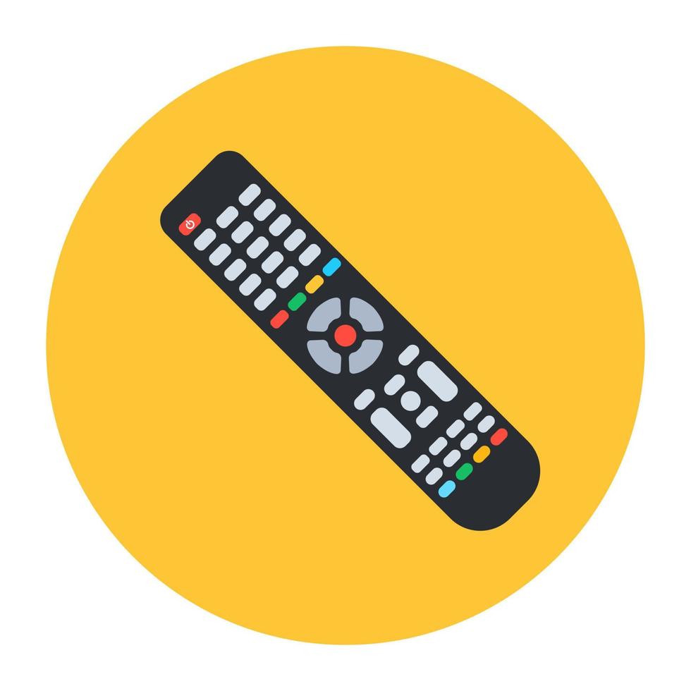 Remote controller vector, modern flat rounded icon of electronic remote vector