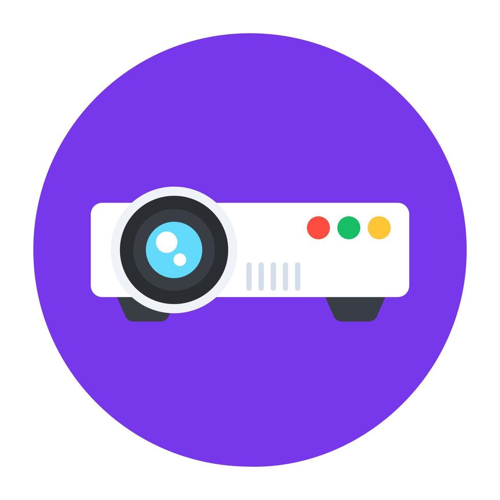 Projector icon in flat vector design