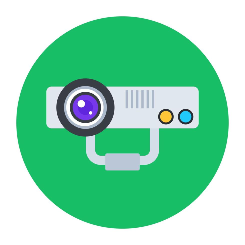 Projector icon in flat vector design