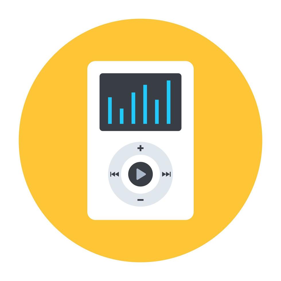 Modern editable icon of portable music player vector