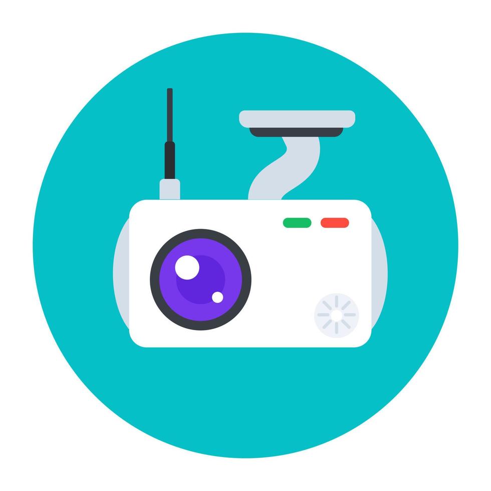 Projector icon in flat vector design