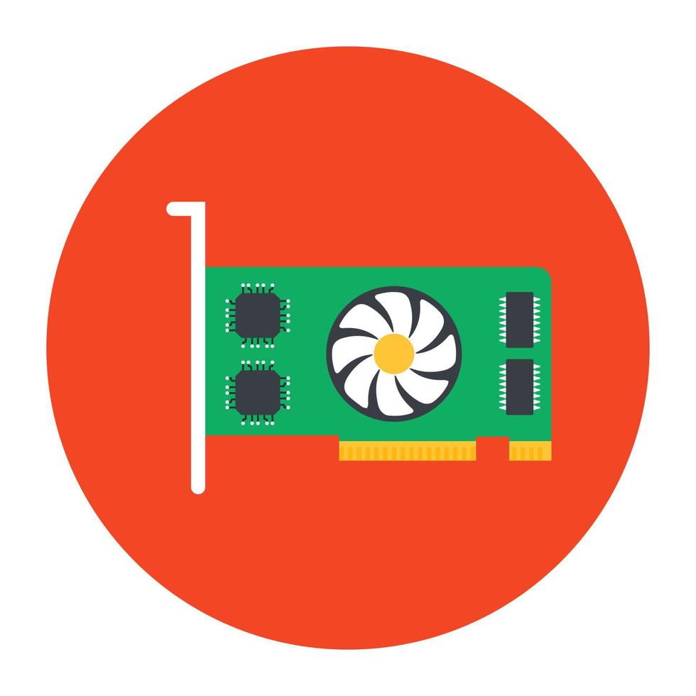 An icon of display card in modern vector