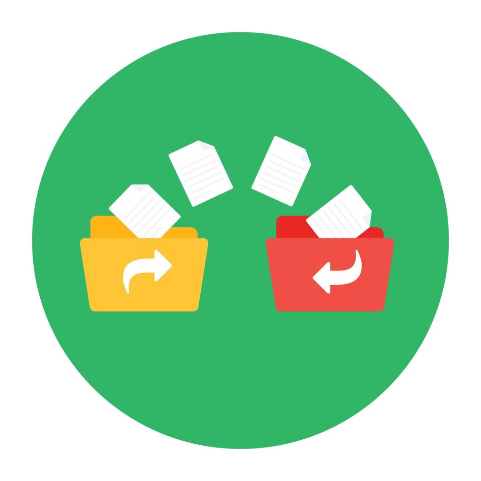 Trendy icon of file transfer, editable flat vector
