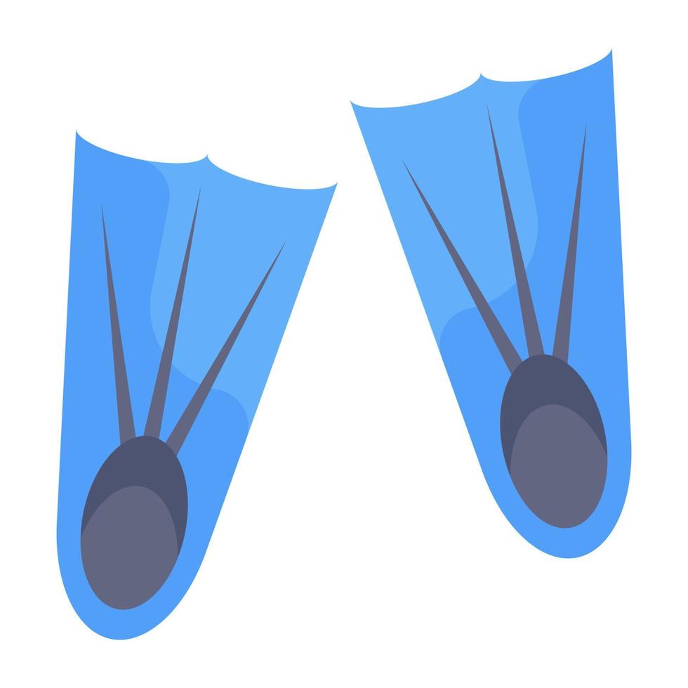 A vector of swim fins in flat style, flippers