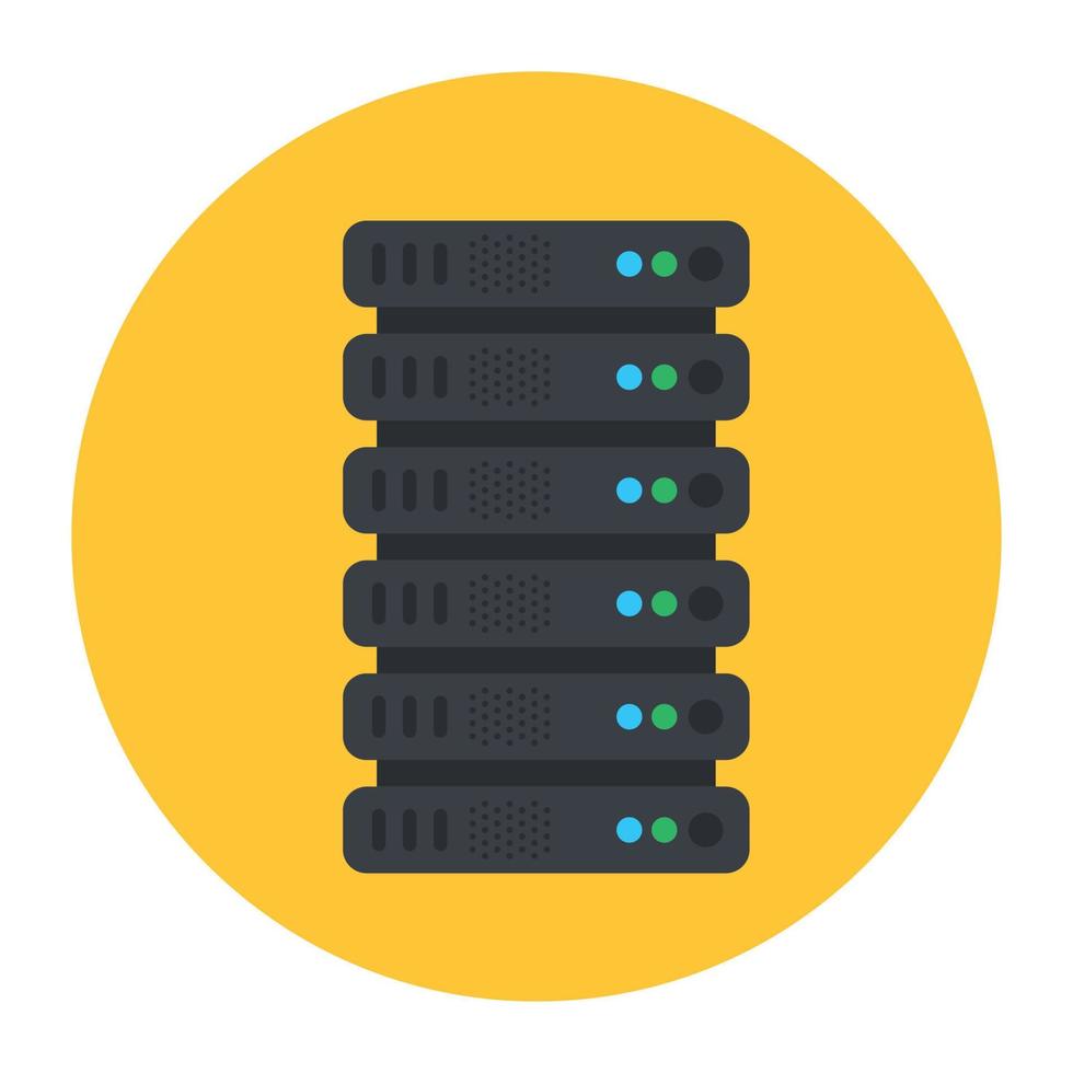 Data storage concept, editable flat rounded icon 6748151 Vector Art at ...