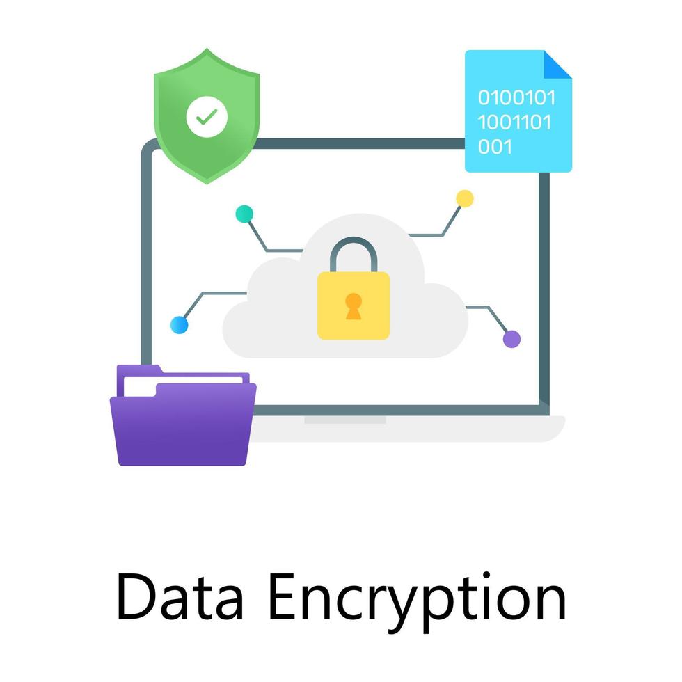 Encoded information conceptual icon, data encryption vector