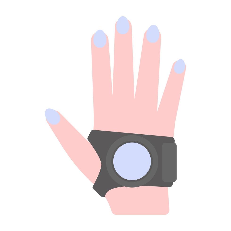 Fitness glove flat editable vector, weight lifting equipment vector