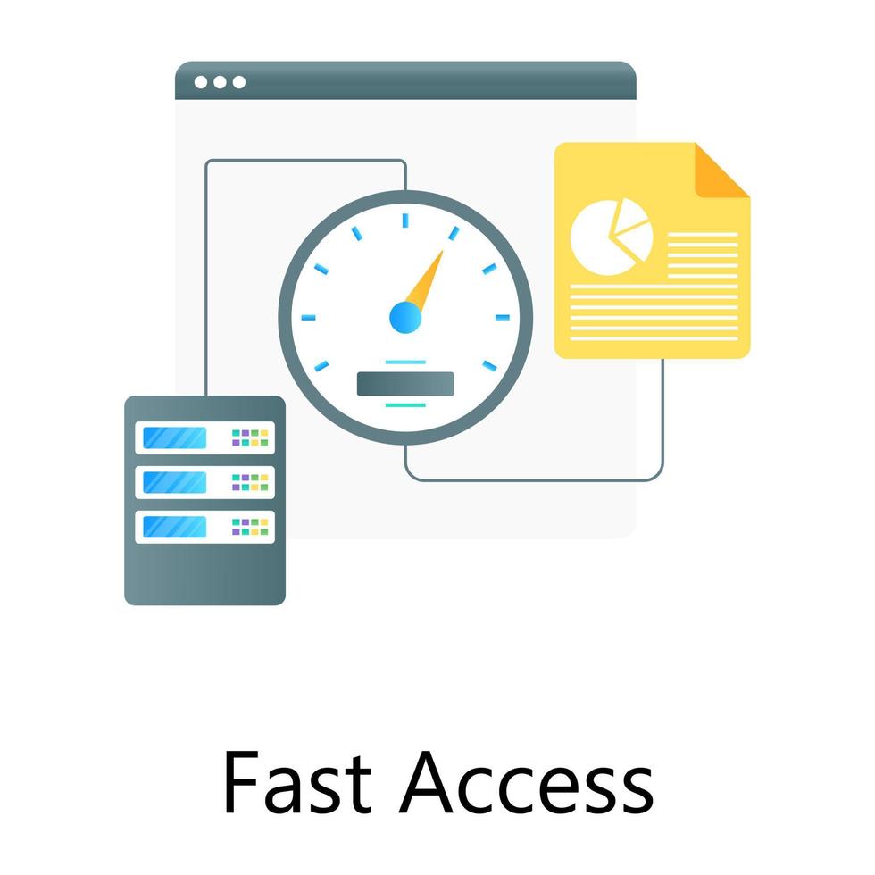 Icon of fast access in flat gradient conceptual design vector