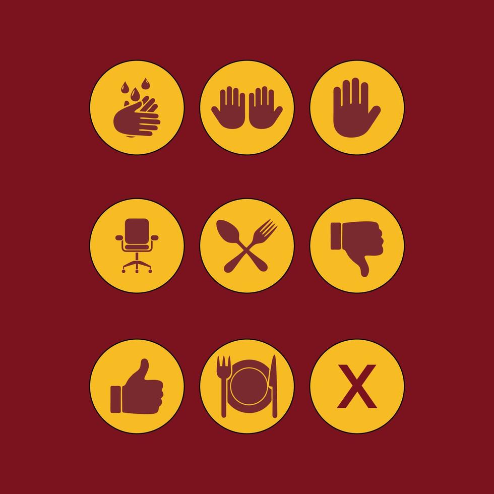 set of icon vector symbol