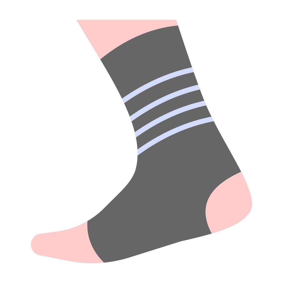 Fitness socks flat editable vector, gym equipment showing feet vector