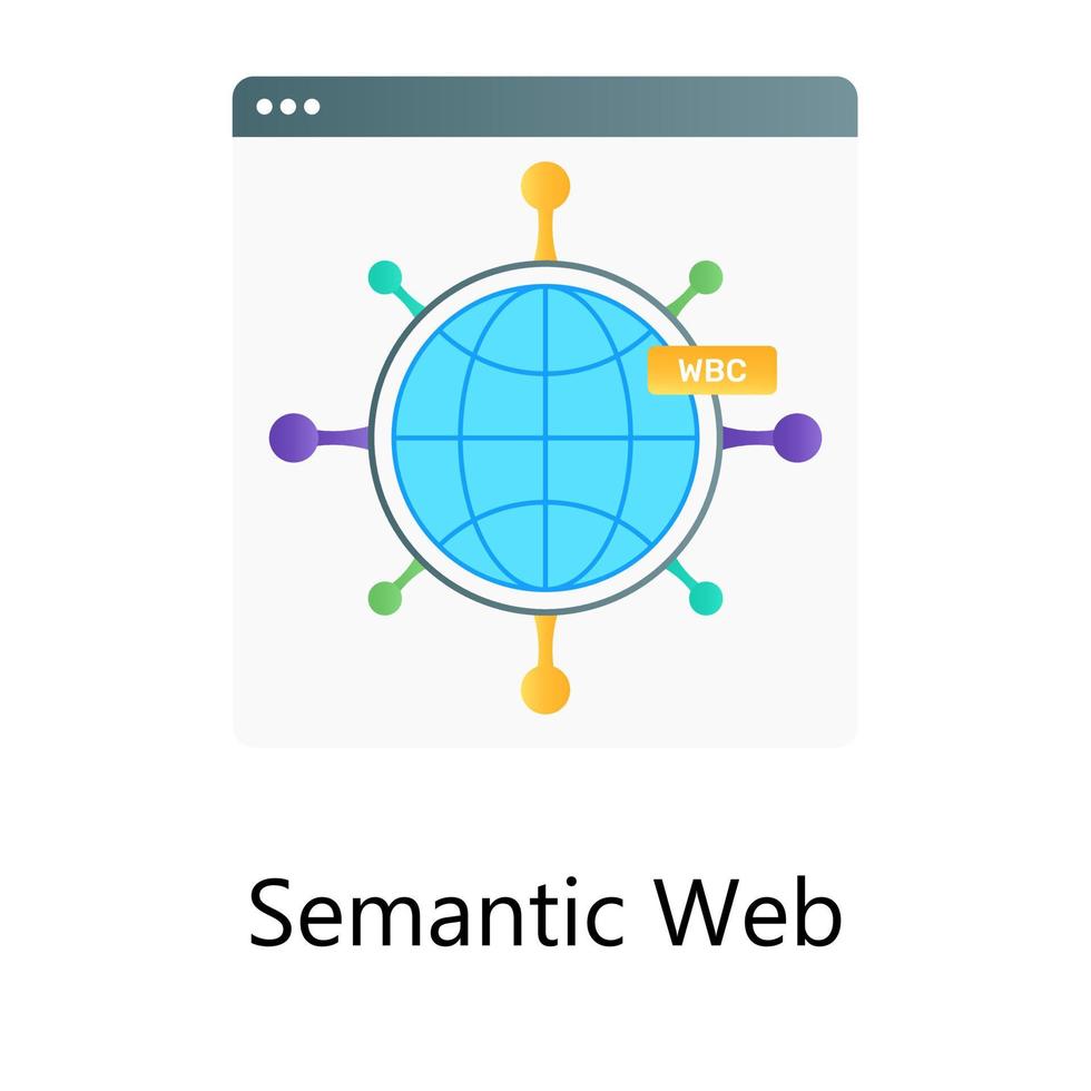 Flat gradient vector of semantic web, global connections