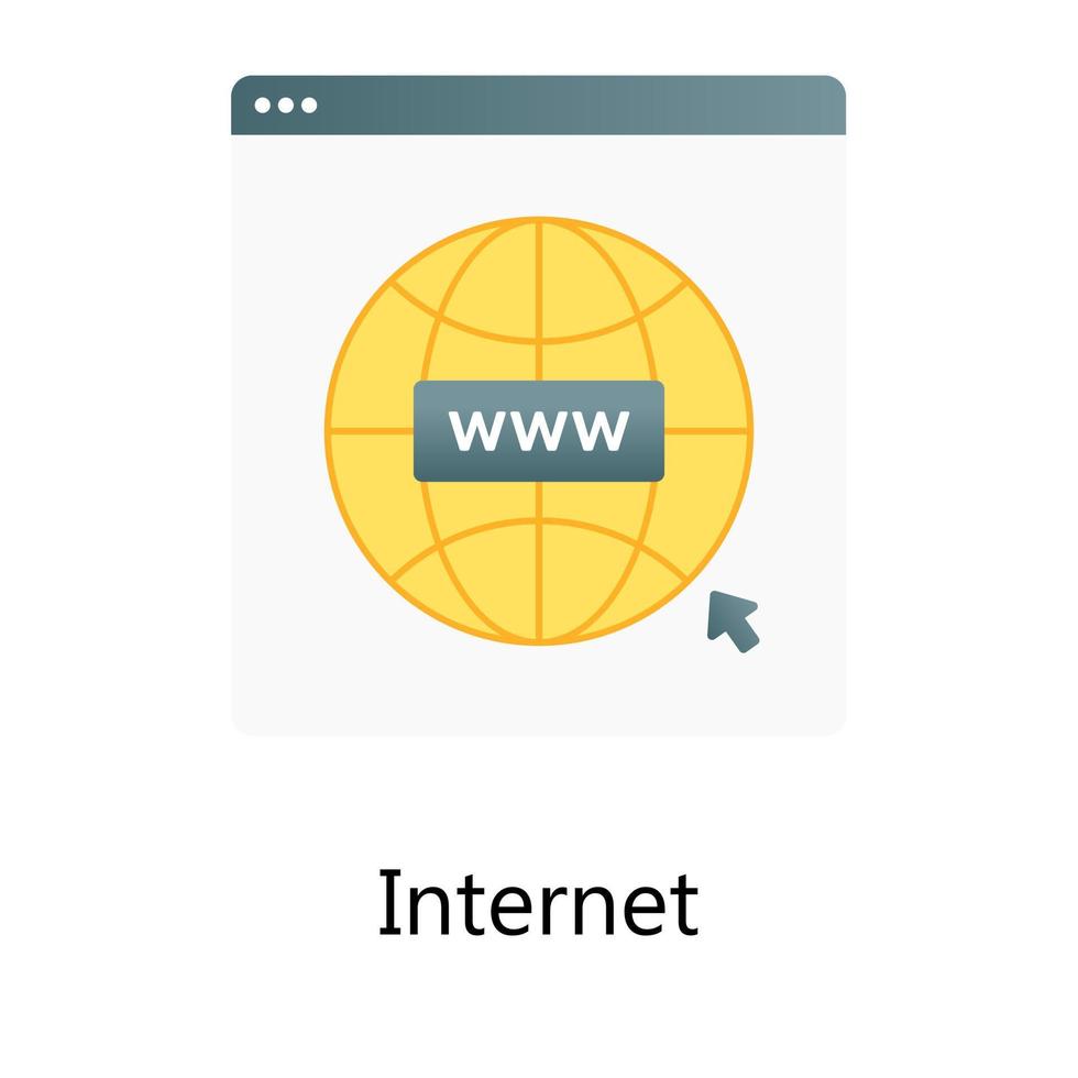 Trendy vector of internet browser gradient design