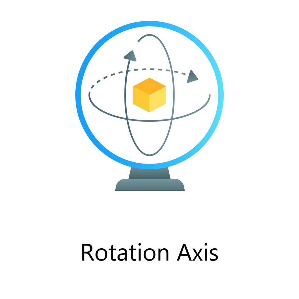 3d modelling inside rotation axis vector of flat gradient style
