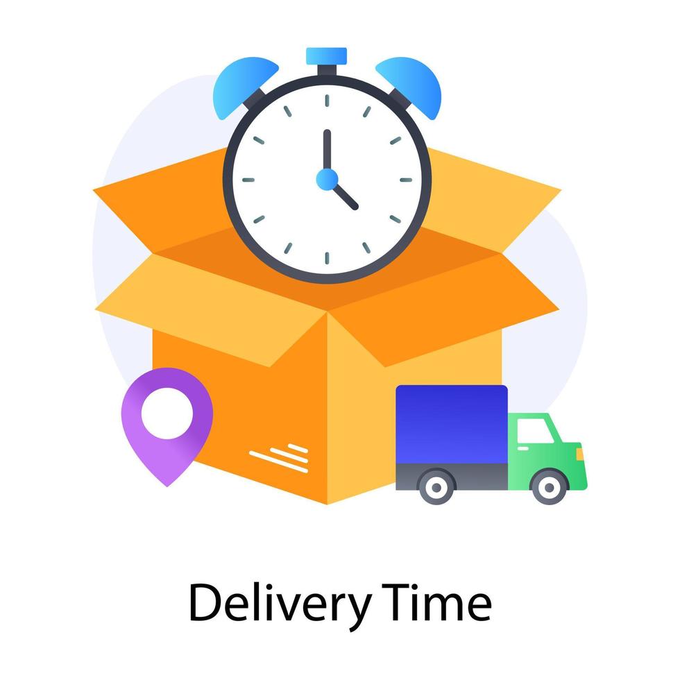 Modern flat design of delivery time icon vector