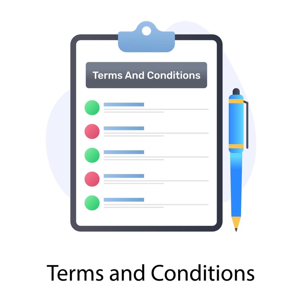Terms and conditions flat icon design vector