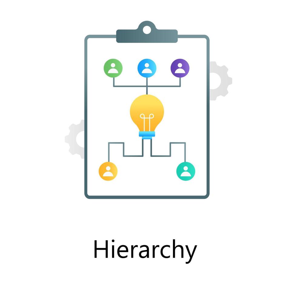 Editable vector of hierarchy report, gradient vector