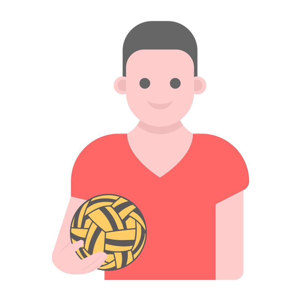 Water polo in editable flat vector, sports man vector