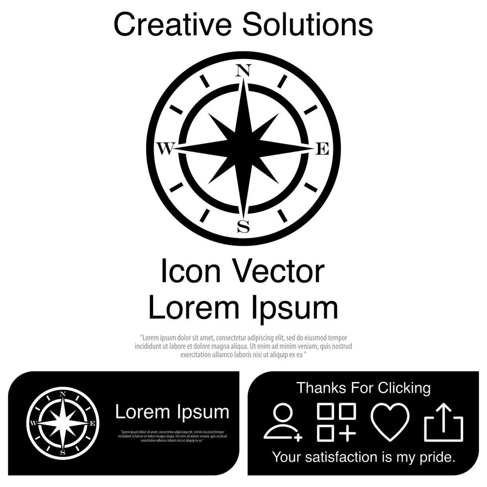 Compass Icon Vector EPS 10