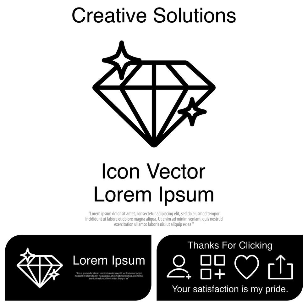 icono de diamante eps vectoriales 10 vector