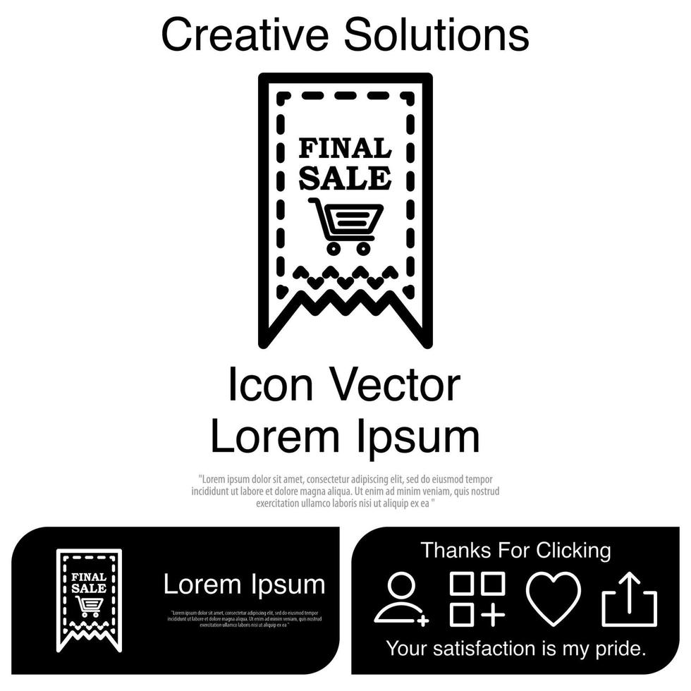 Final Sale Icon Vector EPS 10