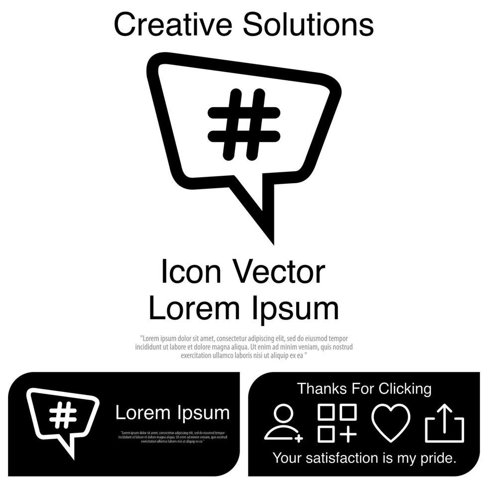 hashtag icono vector eps 10