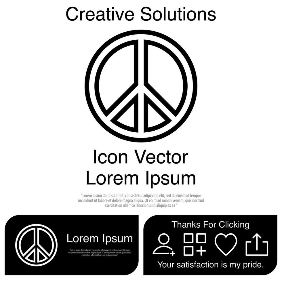 Peace Icon Vector EPS 10
