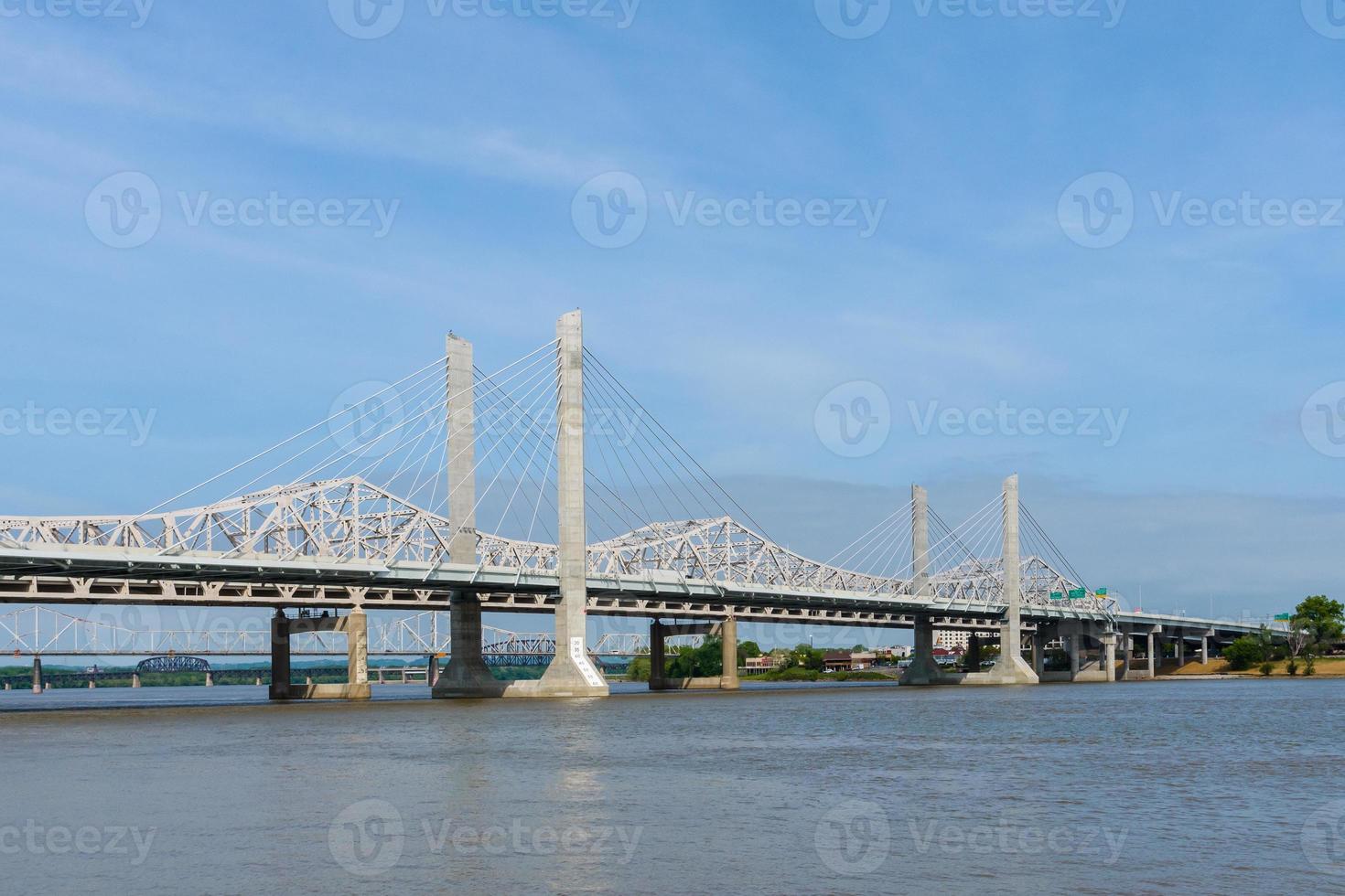 View of Bridges on the  Ohio River in Louisville, Kentucky photo