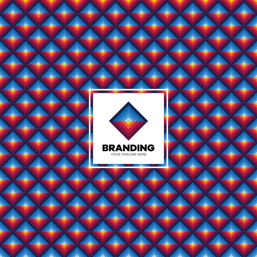 Colorful Logo Pattern design. Seamless colorful square vector pattern background design branding.
