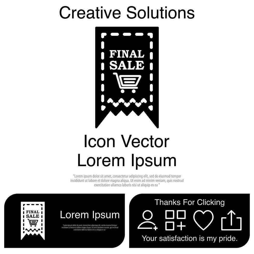 Final Sale Icon Vector EPS 10