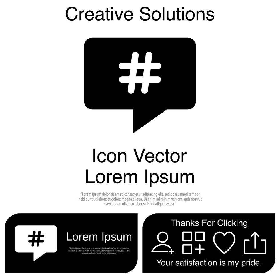 hashtag icono vector eps 10