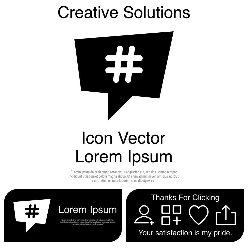 Hashtag Icon Vector EPS 10