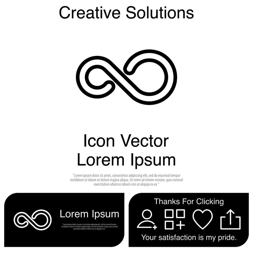 Infinity Icon Vector EPS 10