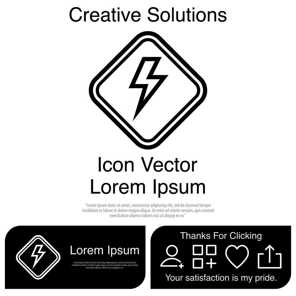 rayo luz marca icono vector eps 10