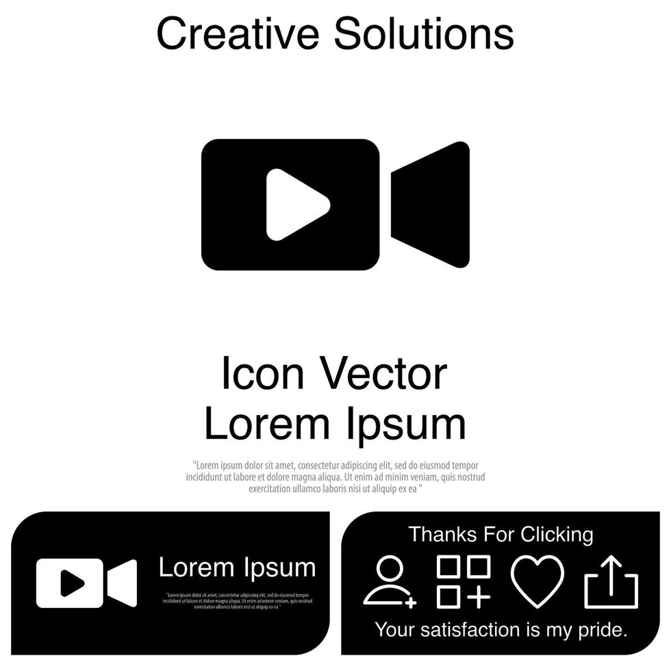 icono de cámara de vídeo eps vectoriales 10 vector